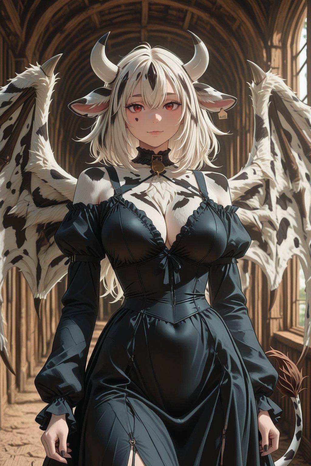 Gyumi,  gothic dress. cow tail. by Daemon666 on Tensor.Art