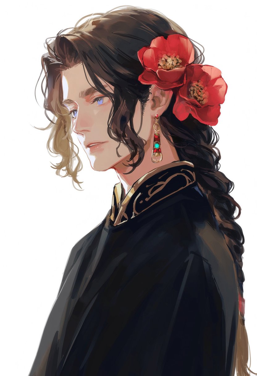 sett1,  flower,  long hair by MissFidonyo on Tensor.Art