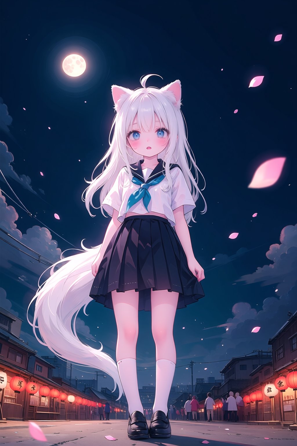 animal ears,  skirt,  moon by 13ep on Tensor.Art