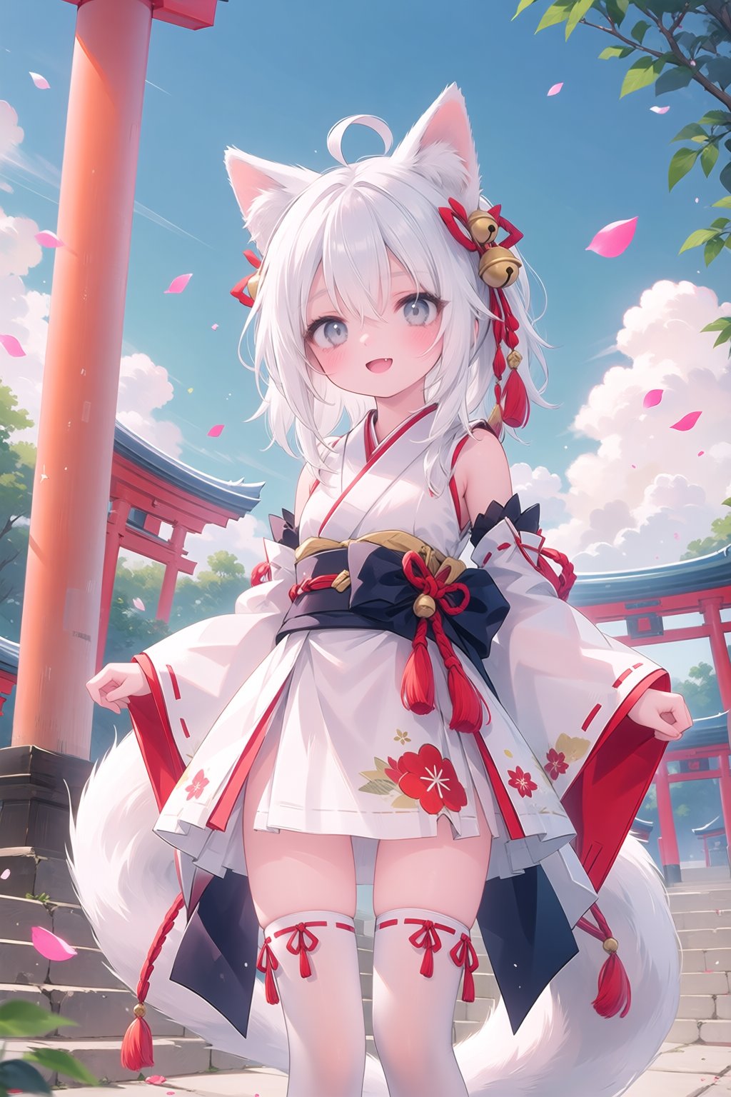 1girl,  animal ears,  thighhighs by 13ep on Tensor.Art
