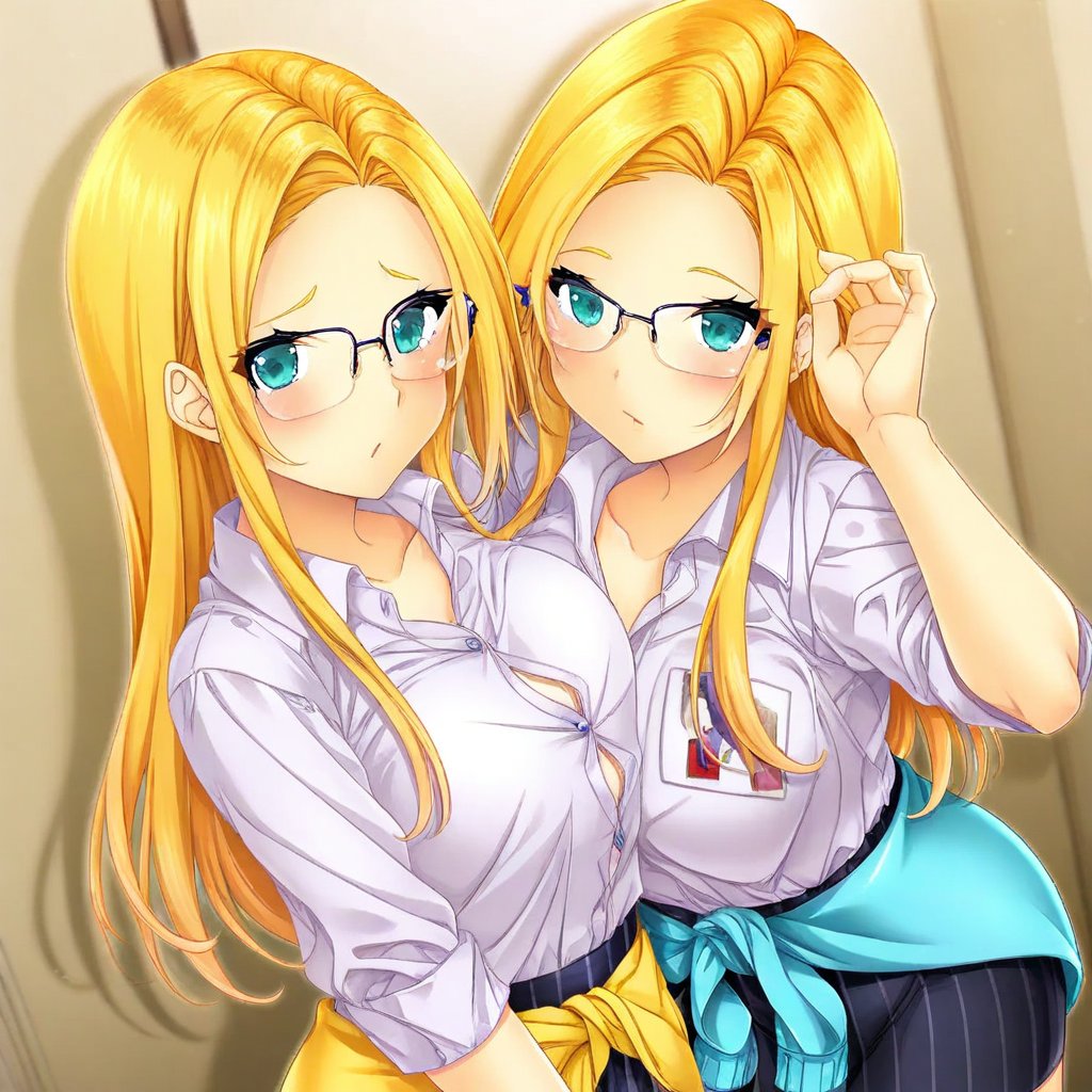 blond hair,  long hair,  parted hair by montblanc5 on Tensor.Art