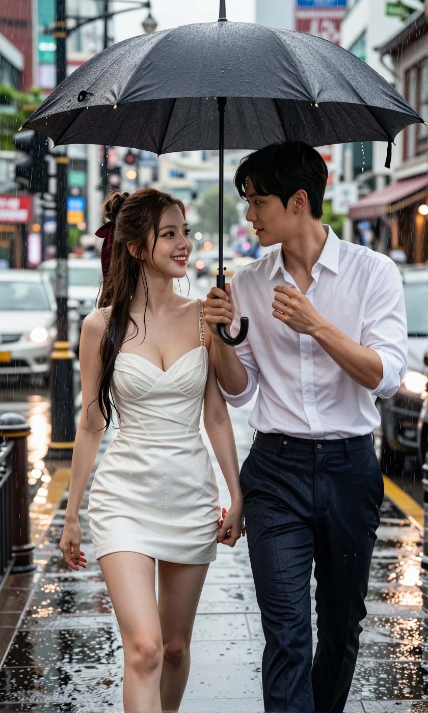 Image of a Korean woman Actual Photo: 2.0,  "A beautiful Korean woman boasting an hourglass figure,  round and voluptuous...