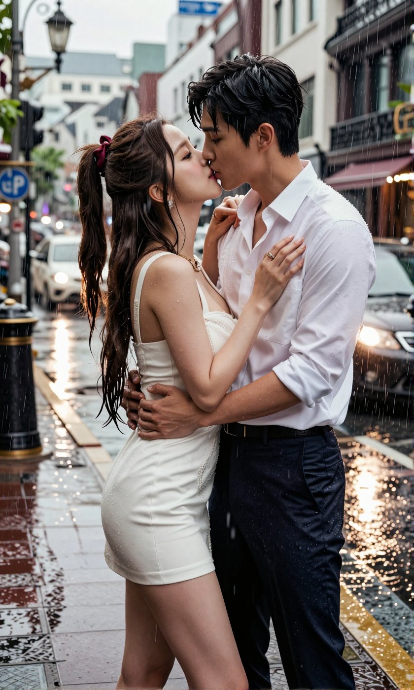 Image of a Korean woman Actual Photo: 2.0,  "A beautiful Korean woman boasting an hourglass figure,  round and voluptuous...