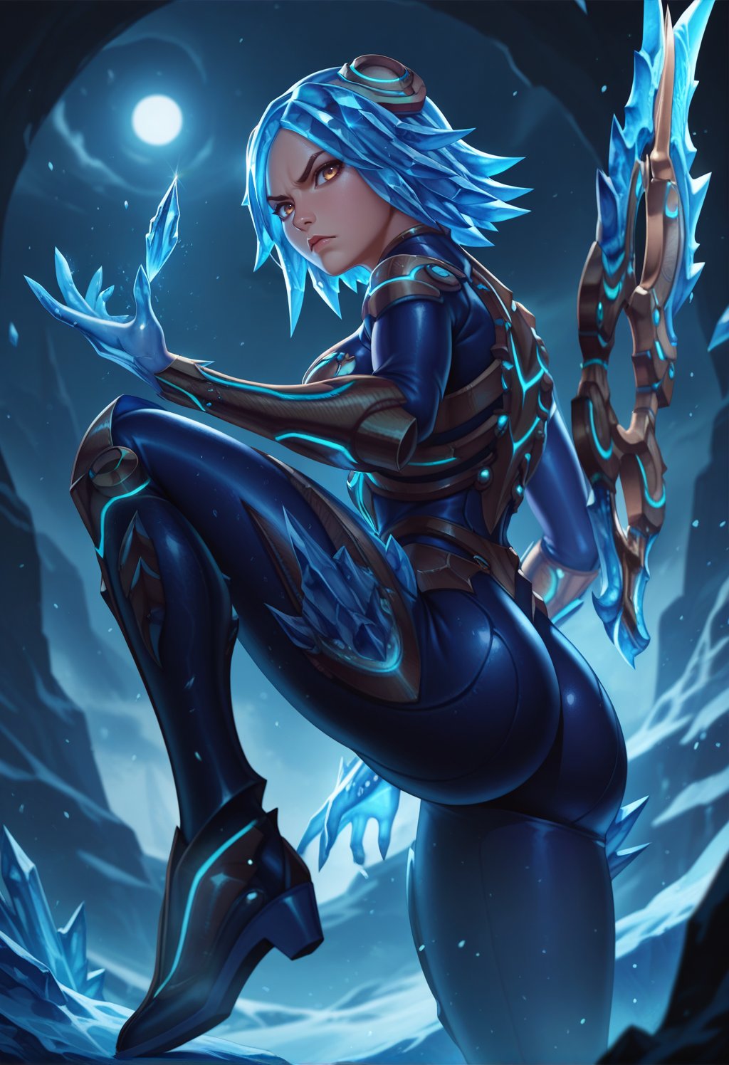 frostirelia,  hazel eyes,  ice hair by cs12345 on Tensor.Art