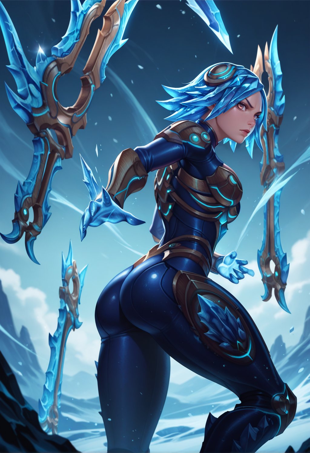 frostirelia,  hazel eyes,  ice hair by cs12345 on Tensor.Art