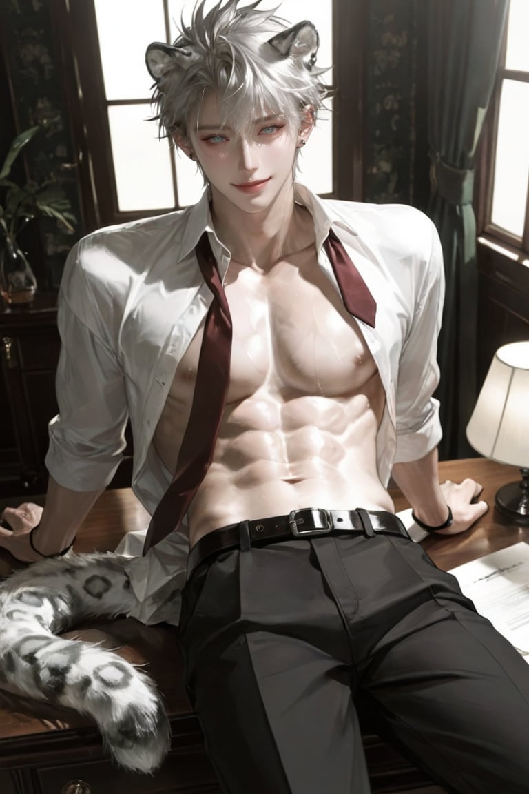 1 boy,  solo,  A handsome young adult male human with strong masculine facial features by Concutuaihondaicodon on Tensor.Art