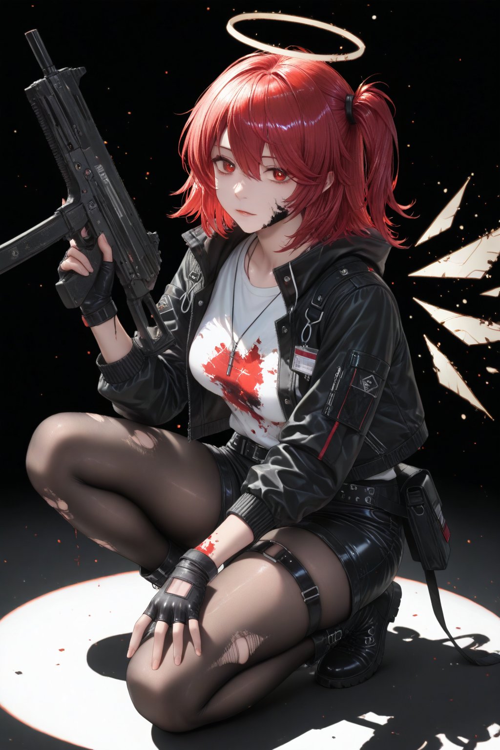 black pantyhose,  (shiny pantyhose),  score_9 by 月老板 on Tensor.Art