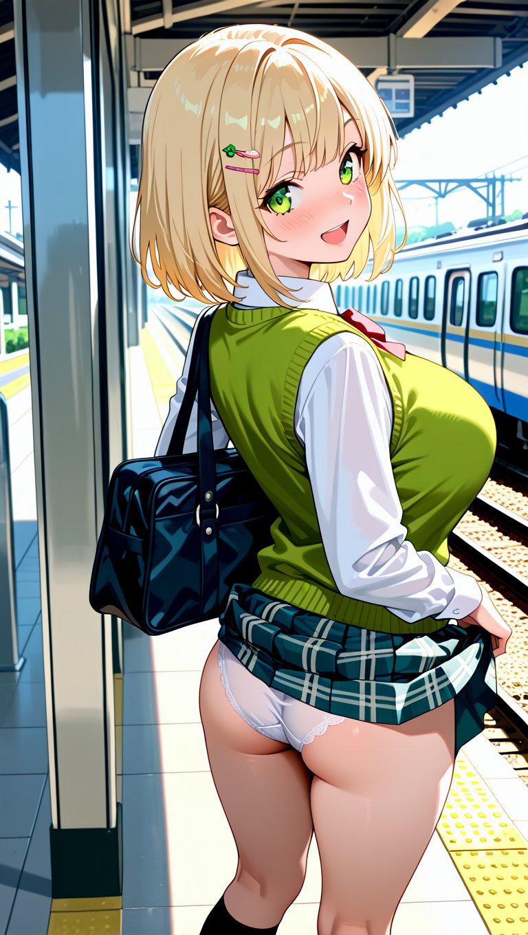 1girl,  solo,  (short blonde hair) by DjM_ on Tensor.Art