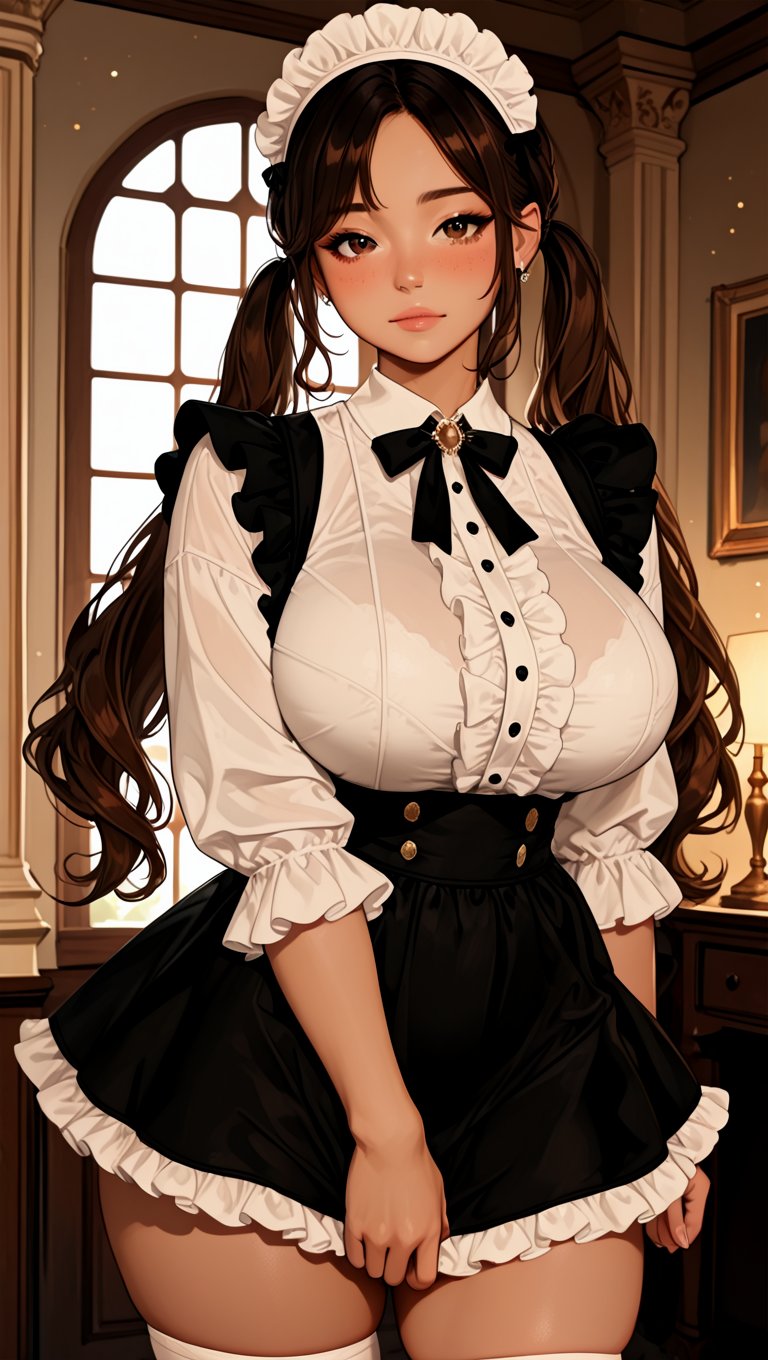 1girl,  solo,  (portrait of a graceful maid) by DjM_ on Tensor.Art