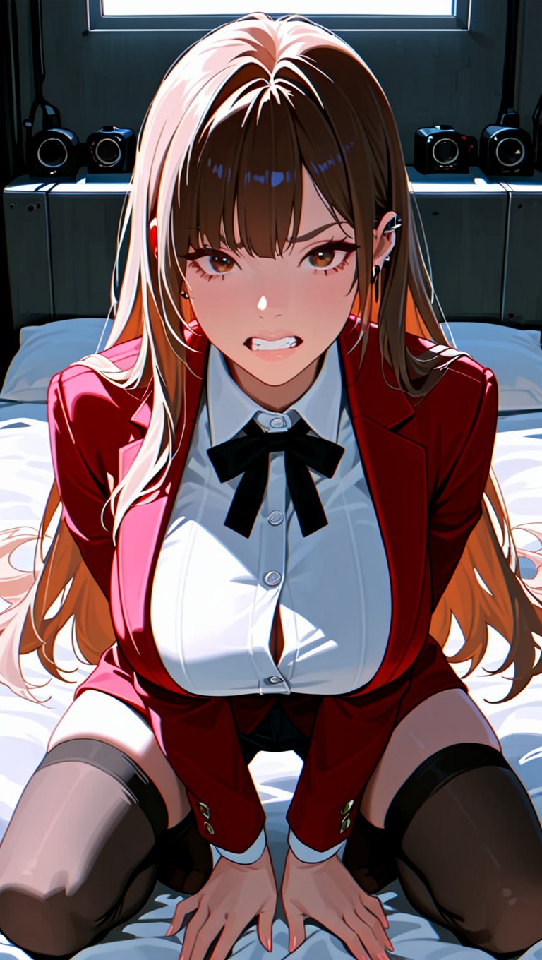 1girl,  solo,  (portrait of a girl in a red blazer) by DjM_ on Tensor.Art