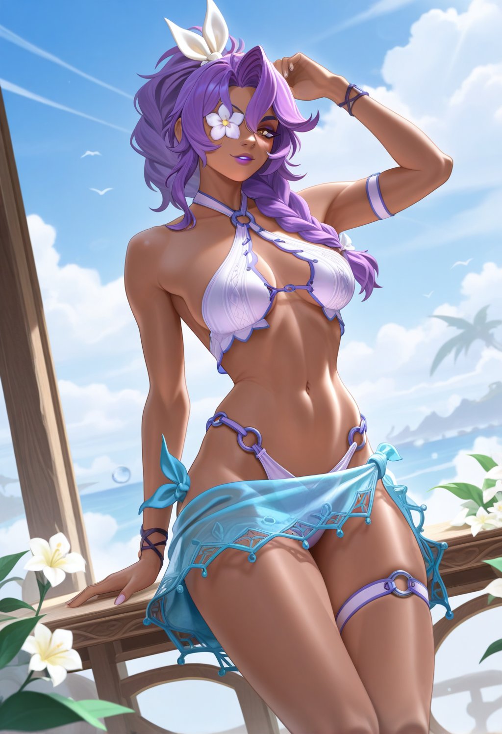 samirasp,  purple hair,  long hair by cs12345 on Tensor.Art