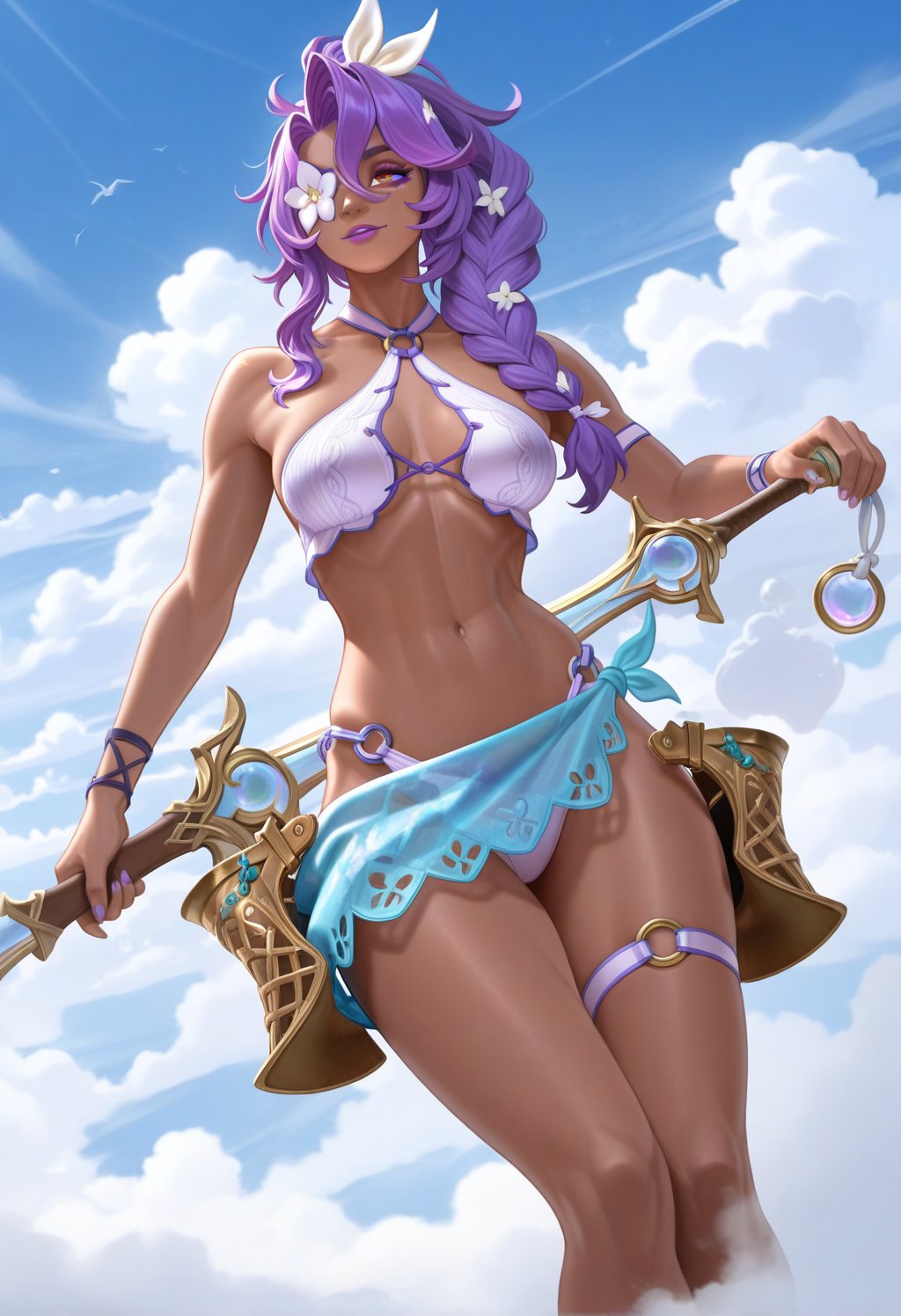 samirasp,  purple hair,  long hair by cs12345 on Tensor.Art