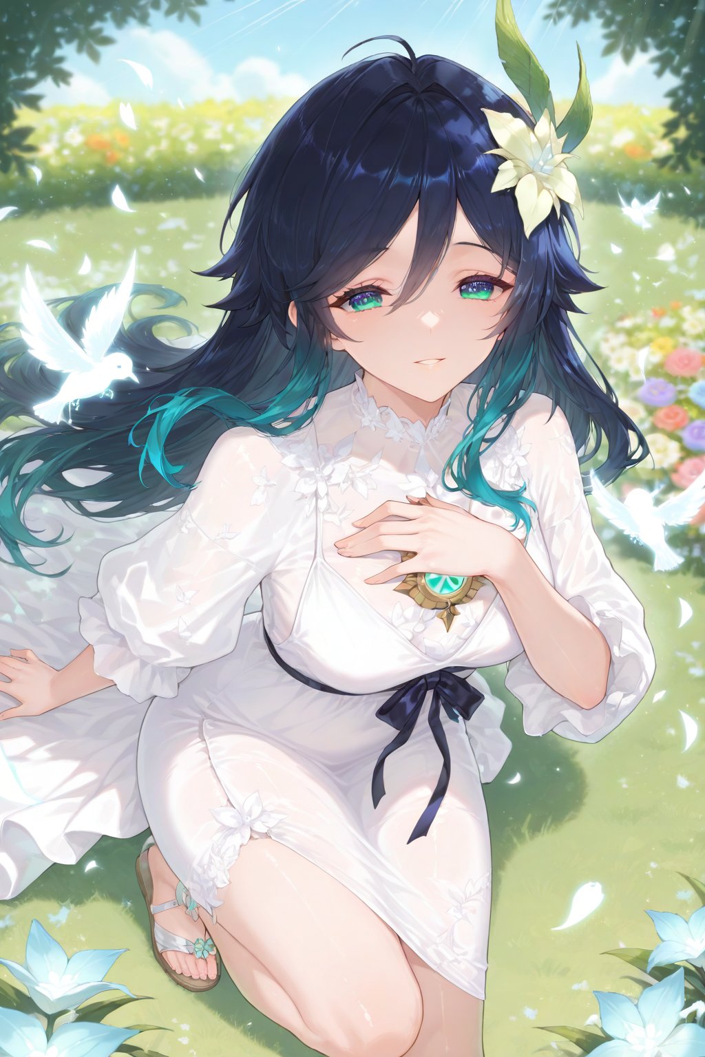 venti,  genshin_impact,  (White dress: 1.3 by 月老板 on Tensor.Art