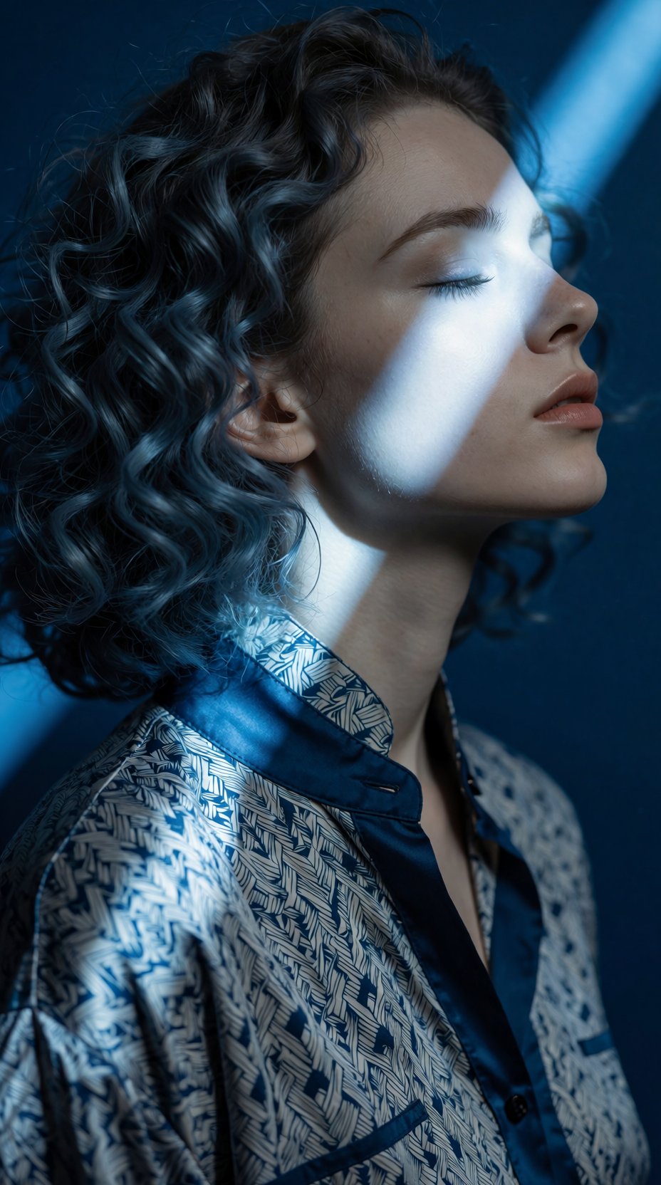 { "type": "image_generation_prompt",  "concept": { "description": "An artistic editorial close-profile portrait of a young...