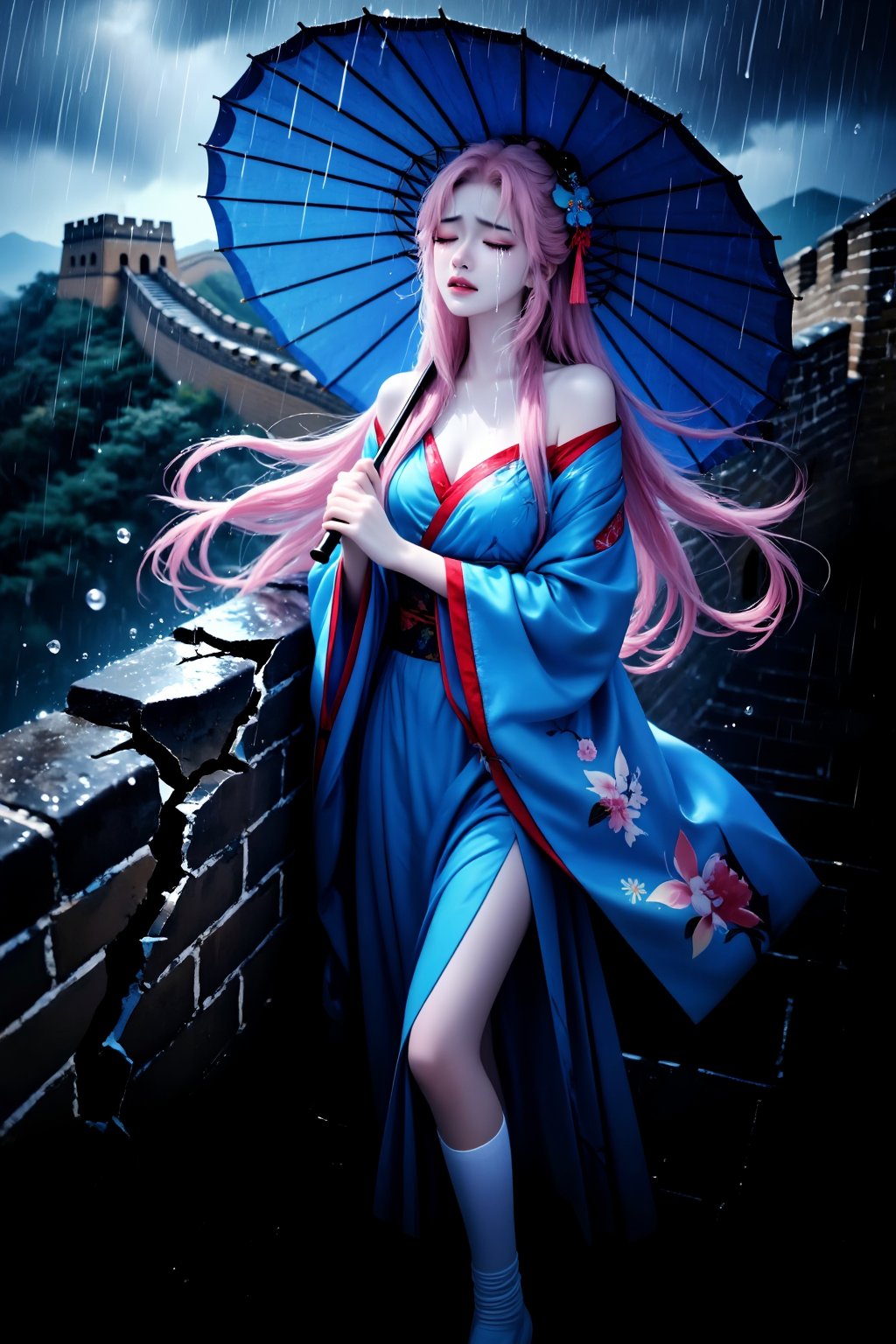 Highest quality,  ranked #1. Inspiration: Meng Jiangnu,  the Great Wall by newsans23 on Tensor.Art