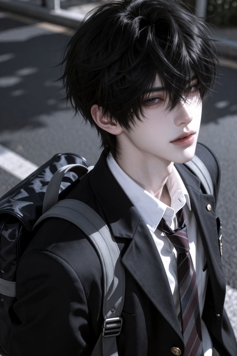 写实风格,  冷白皮腹黑傲娇美少年,  精致立体五官 by 小纸条 on Tensor.Art
