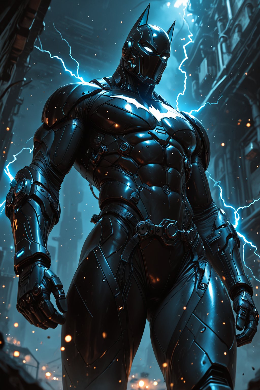 ............35mm lens,  depth of field futuristic Batman armored warrior,  solo by *Devin* on Tensor.Art