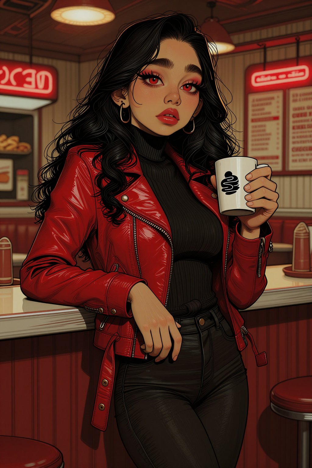 Ivysketch style,  digital art illustration,  clean line art with sharp line work by Ivy S2 on Tensor.Art
