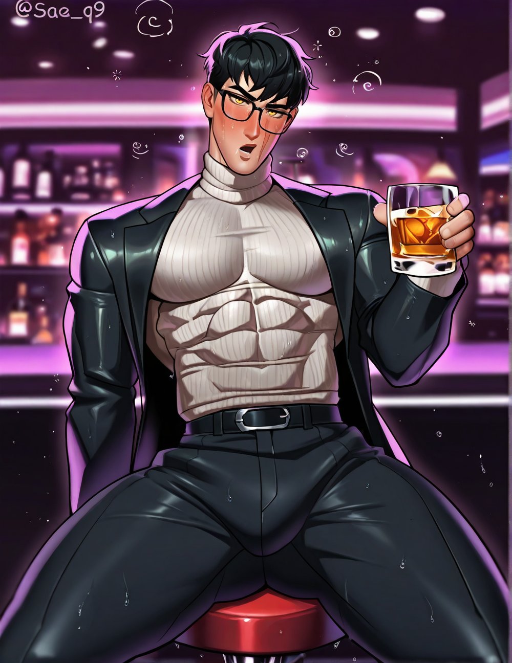1boy,  black hair,  yellow eyes by TheBaraLover on Tensor.Art
