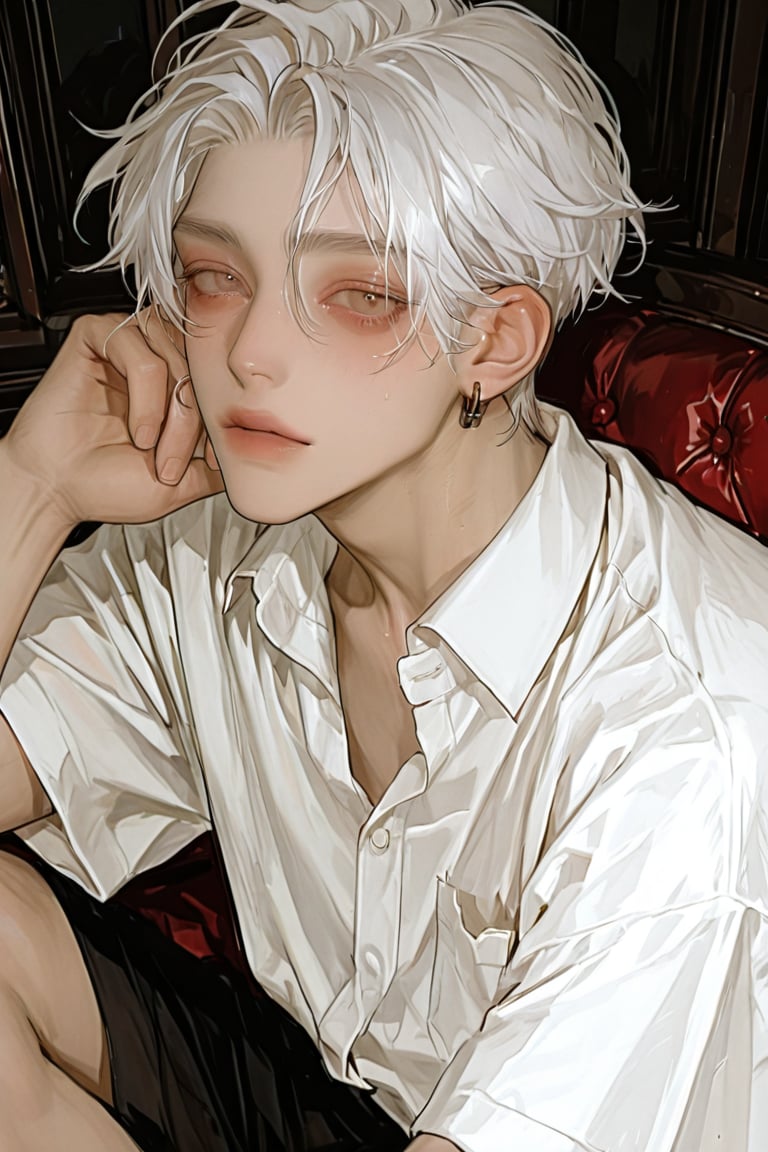 1boy,  white hair,  young man by Concutuaihondaicodon on Tensor.Art