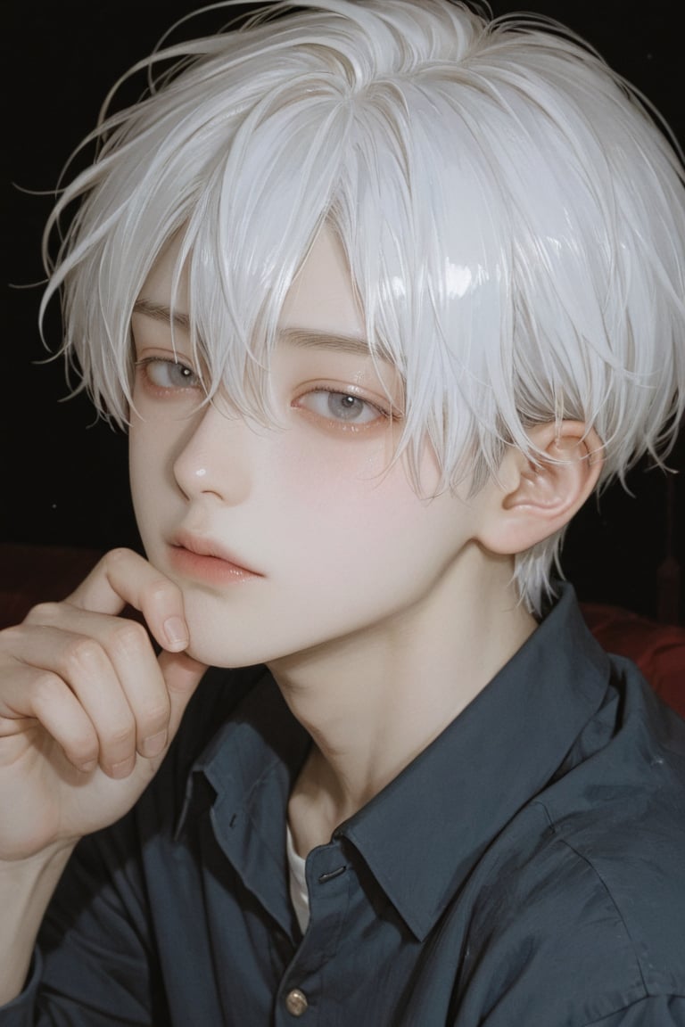 1boy,  white hair,  young man by Concutuaihondaicodon on Tensor.Art