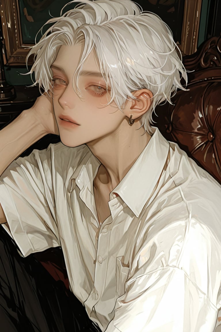 1boy,  white hair,  young man by Concutuaihondaicodon on Tensor.Art