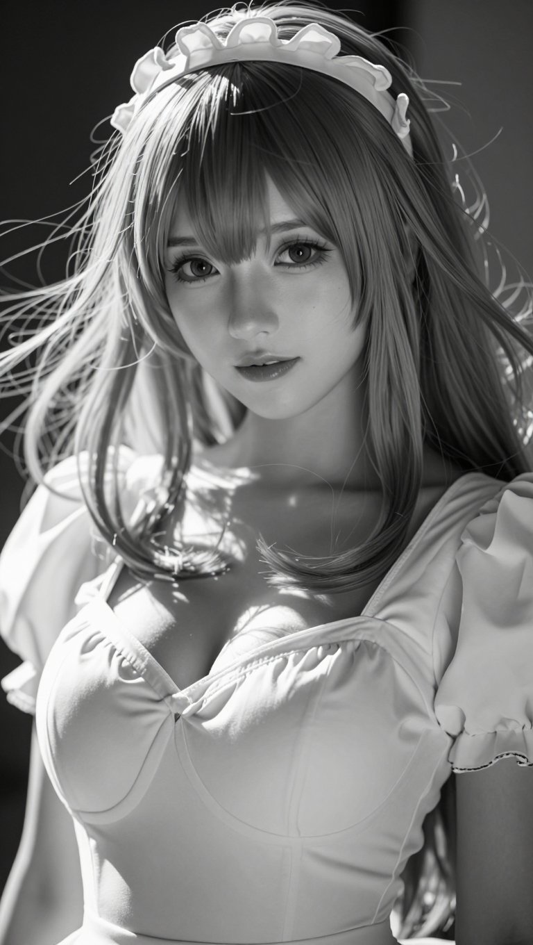 cosplay,  ,  stunning monochrome portrait by DjM_ on Tensor.Art