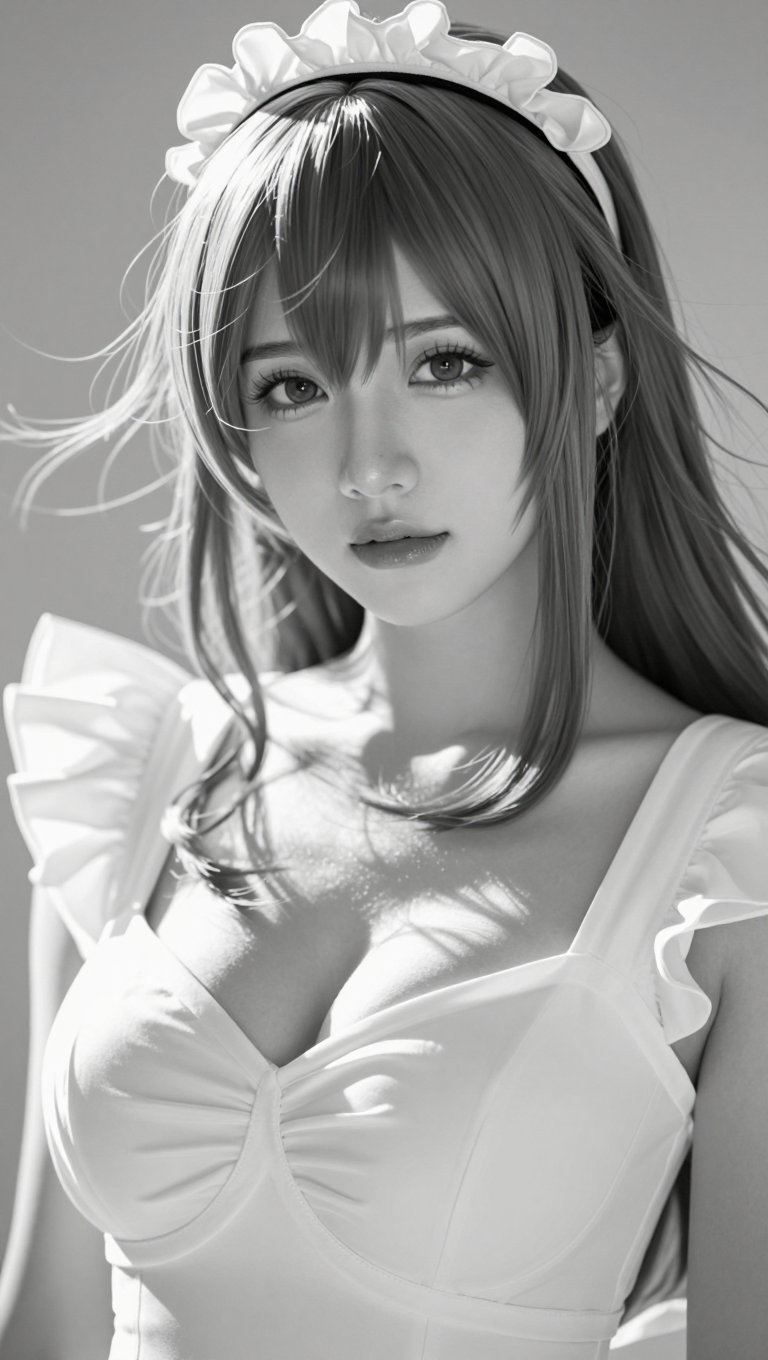 cosplay,  ,  stunning monochrome portrait by DjM_ on Tensor.Art