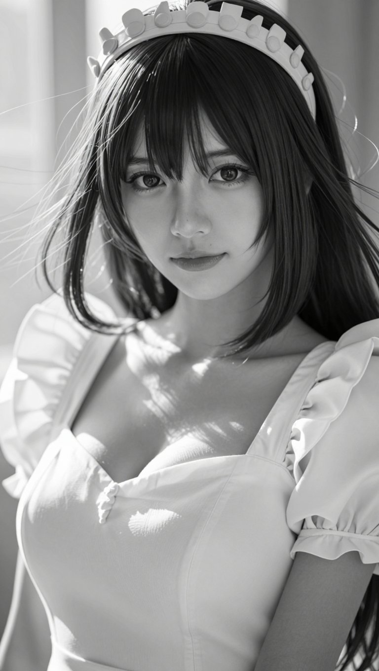 cosplay,  ,  stunning monochrome portrait by DjM_ on Tensor.Art