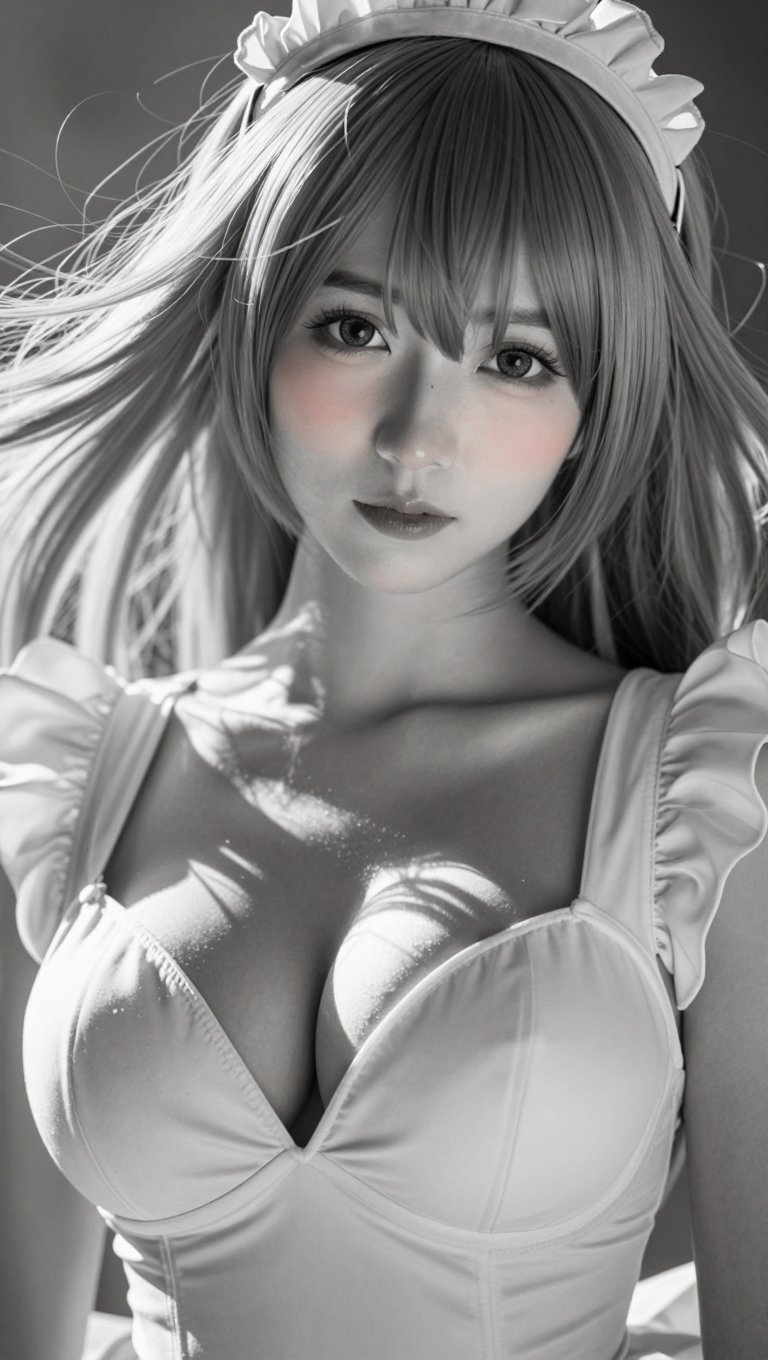 cosplay,  ,  stunning monochrome portrait by DjM_ on Tensor.Art
