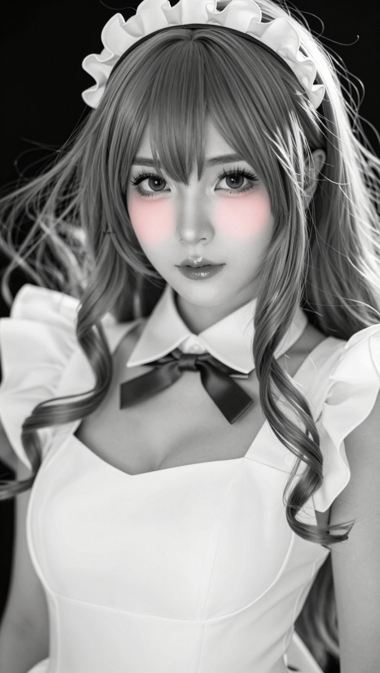 cosplay,  ,  stunning monochrome portrait by DjM_ on Tensor.Art