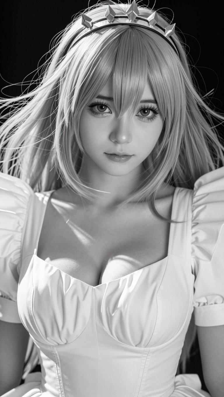 cosplay,  ,  stunning monochrome portrait by DjM_ on Tensor.Art