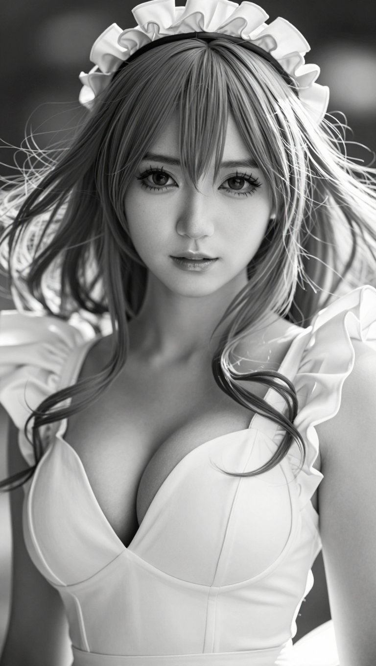 cosplay,  ,  stunning monochrome portrait by DjM_ on Tensor.Art