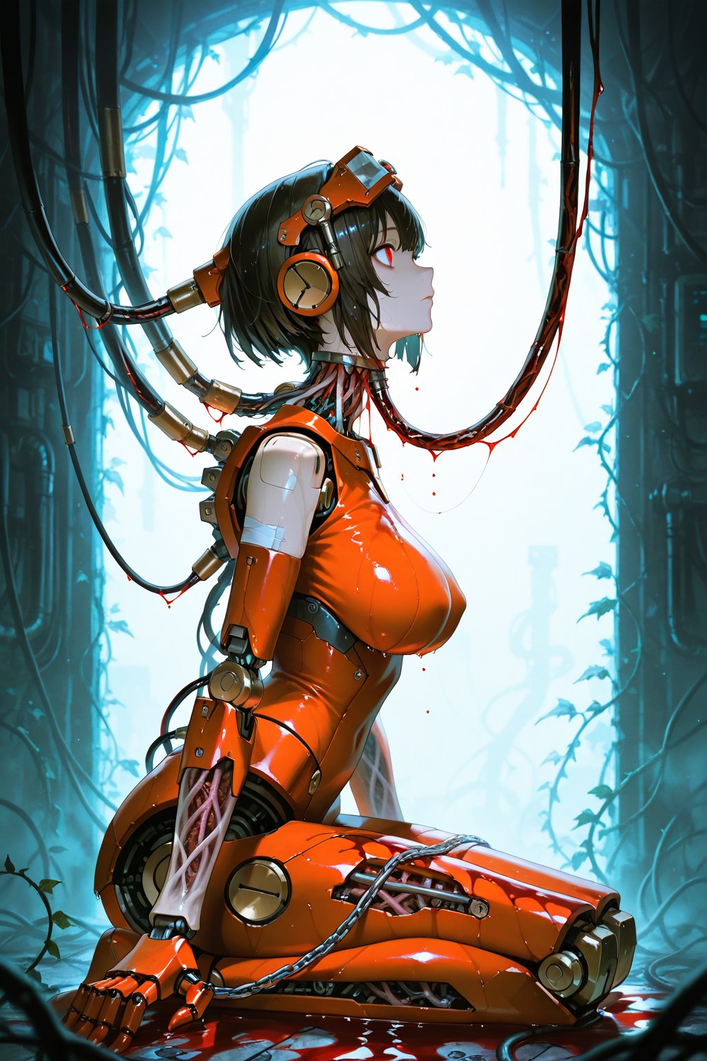 huge boobs,  wet,  metal chain by YUEYUEAI月月AI on Tensor.Art