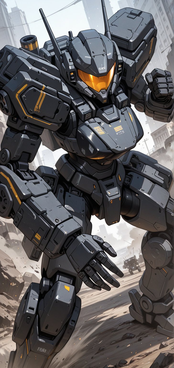 Female operator in a huge futuristic mecha exoskeleton,  fighting stance by Hiro on Tensor.Art
