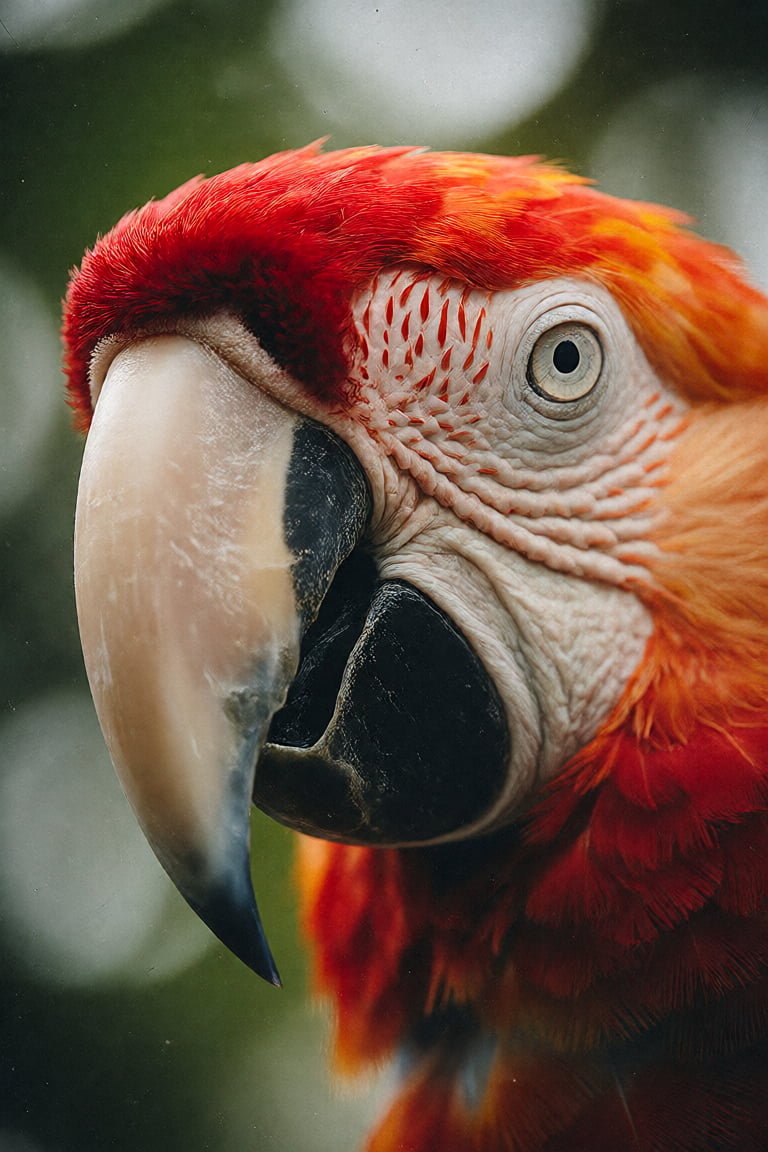 macro shot,  cinematic photo of Scarlet Macaw,  colorful by Shopon_skp on Tensor.Art