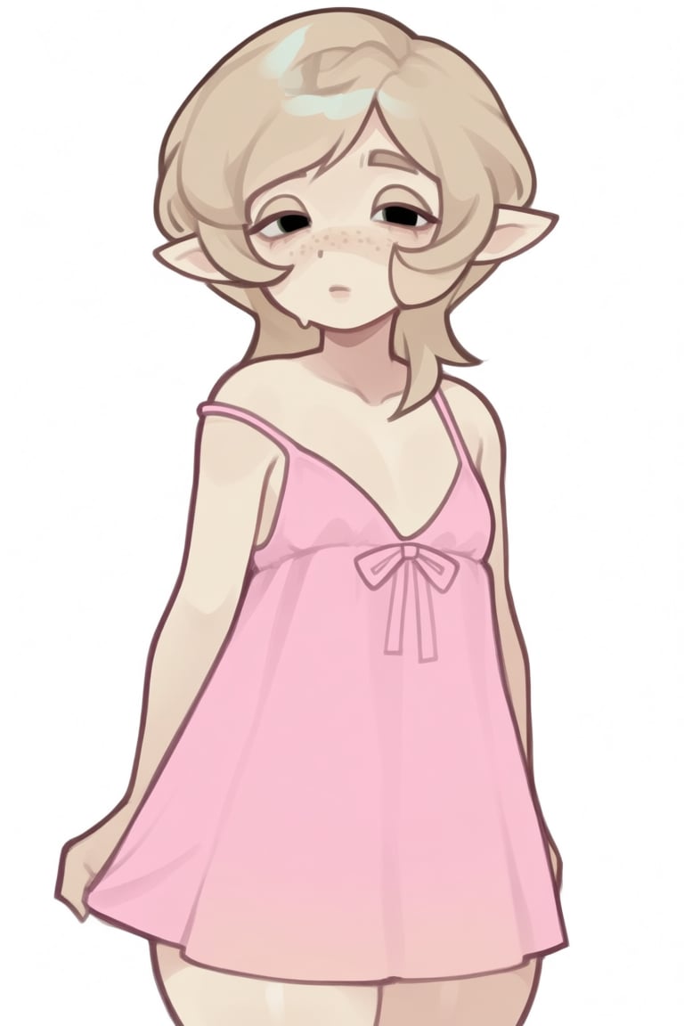 solo,  pointed ears,  effeminate by SillyFemboy on Tensor.Art