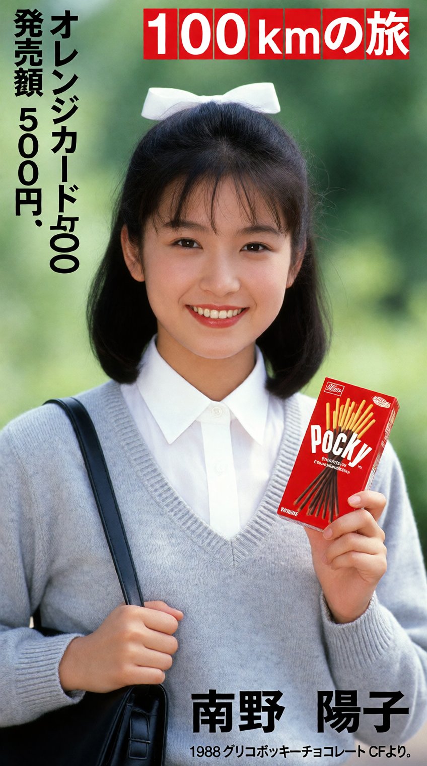 A young woman with dark shoulder-length hair,  styled with a white bow,  smiles warmly at the camera while holding a red G...