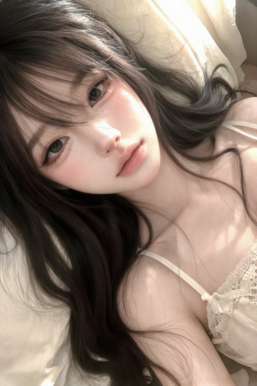 1girl,  solo,  long black hair by PJS on Tensor.Art