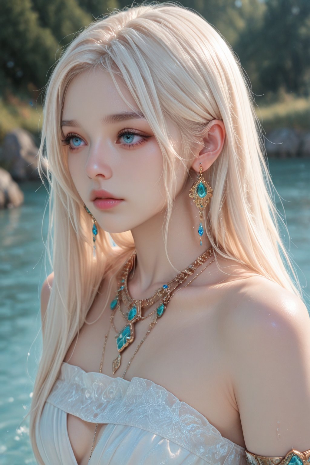 1girl,  jewelry,  long hair by ikun on Tensor.Art