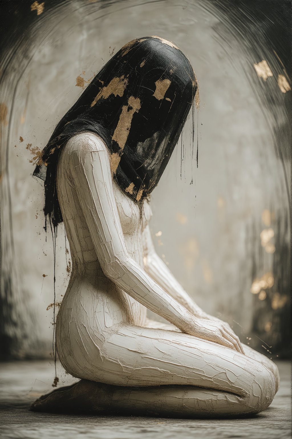 zidiusArt Aurum_Tenebris,  neo-figurative painting,  abstract realism by MacrossManiac on Tensor.Art