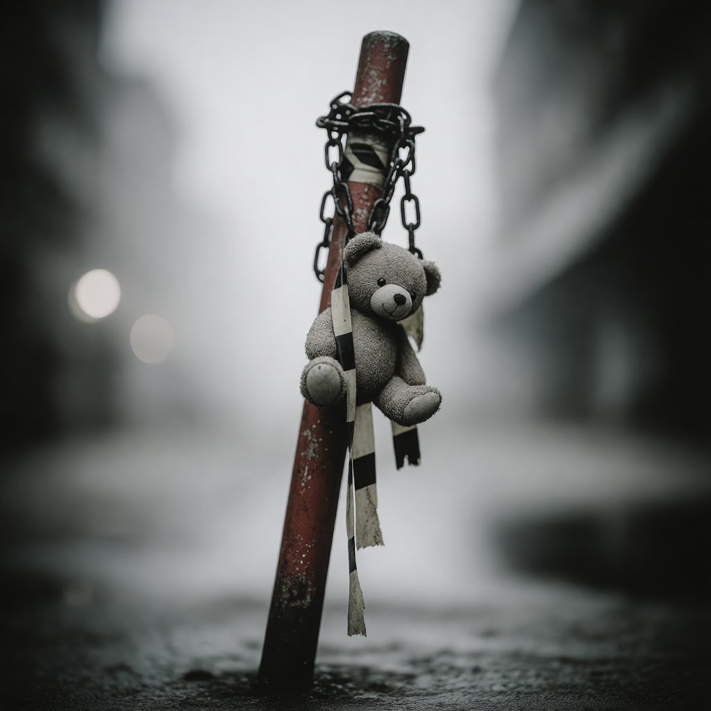 zidiusArt zidiusArt. An ultra-realistic,  high-resolution documentary-style night photograph of a bleak,  abandoned urban...