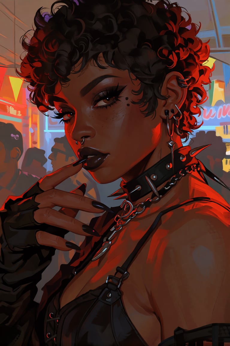 female focus,  african american,  dark skin by PinkCotton 🎐 on Tensor.Art