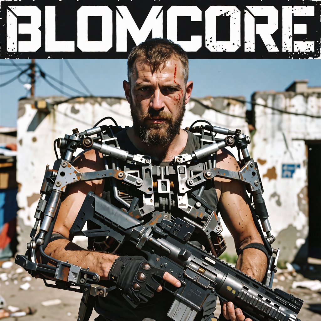 A gritty,  realistic photographic print,  styled like a raw cinematic film poster or a magazine cover. At the very top of...