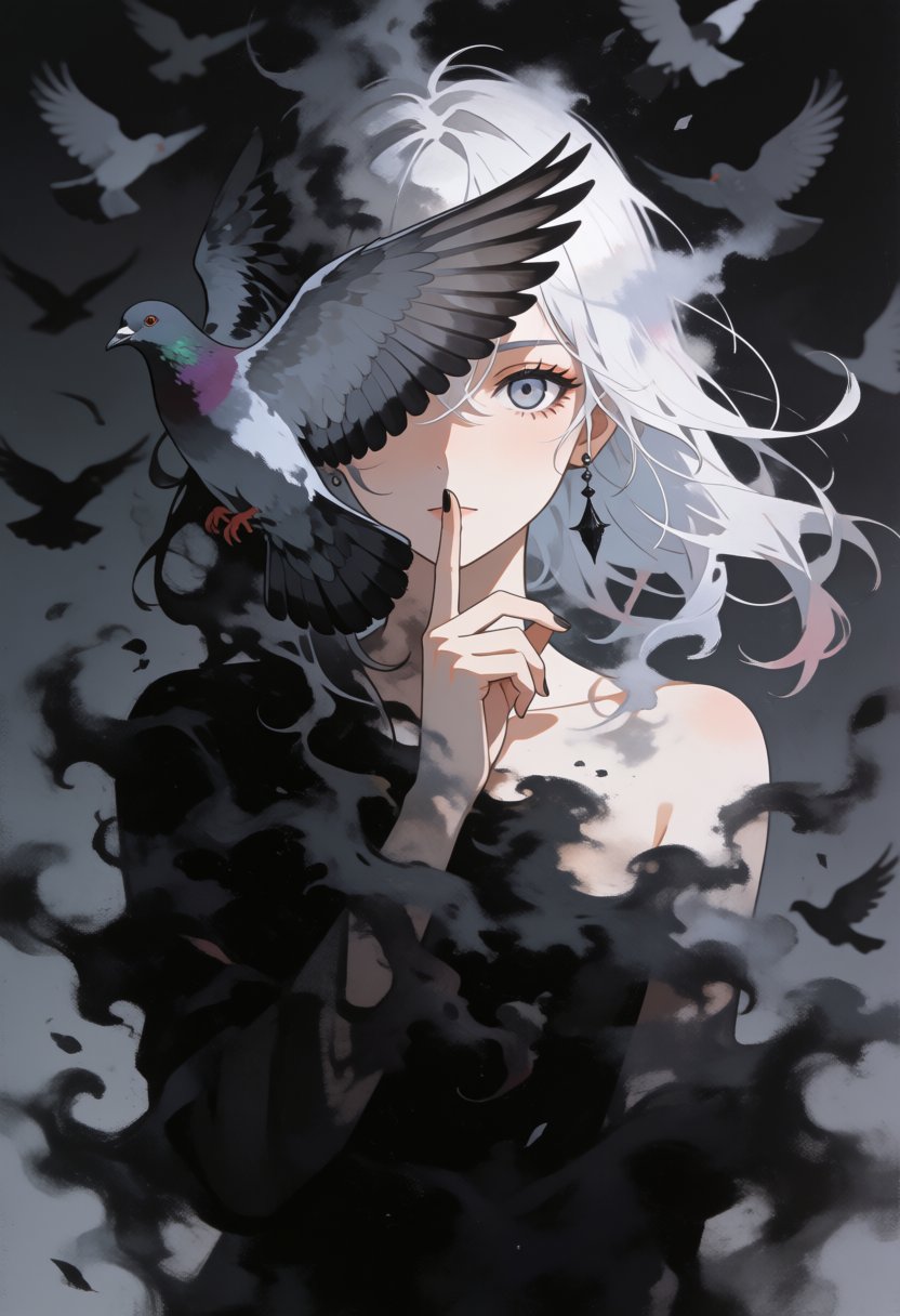 Anime cinematic Acrylic style painting that is expressive,  gives it a dynamic and emotional quality. Anime art of a styli...
