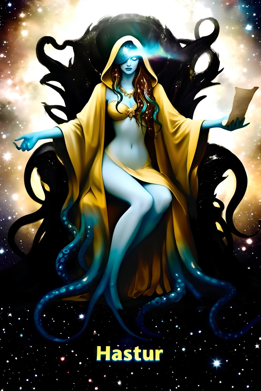 Top quality. Inspiration: Hastur,  the Yellow King,  Great Old One by newsans23 on Tensor.Art