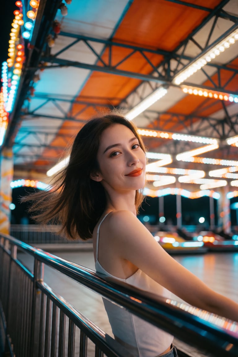Young woman,  shoulder-length brown hair,  middle part by Shopon_skp on Tensor.Art
