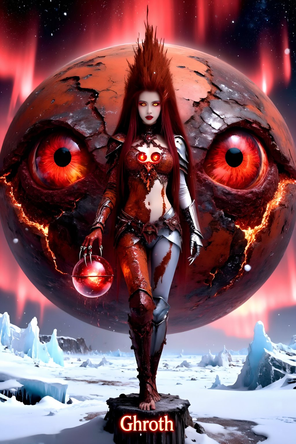 Top quality. Inspiration: Ghroth,  the Star of Judgment. Ghroth is planetary in appearance and size,  composed of gas by n...