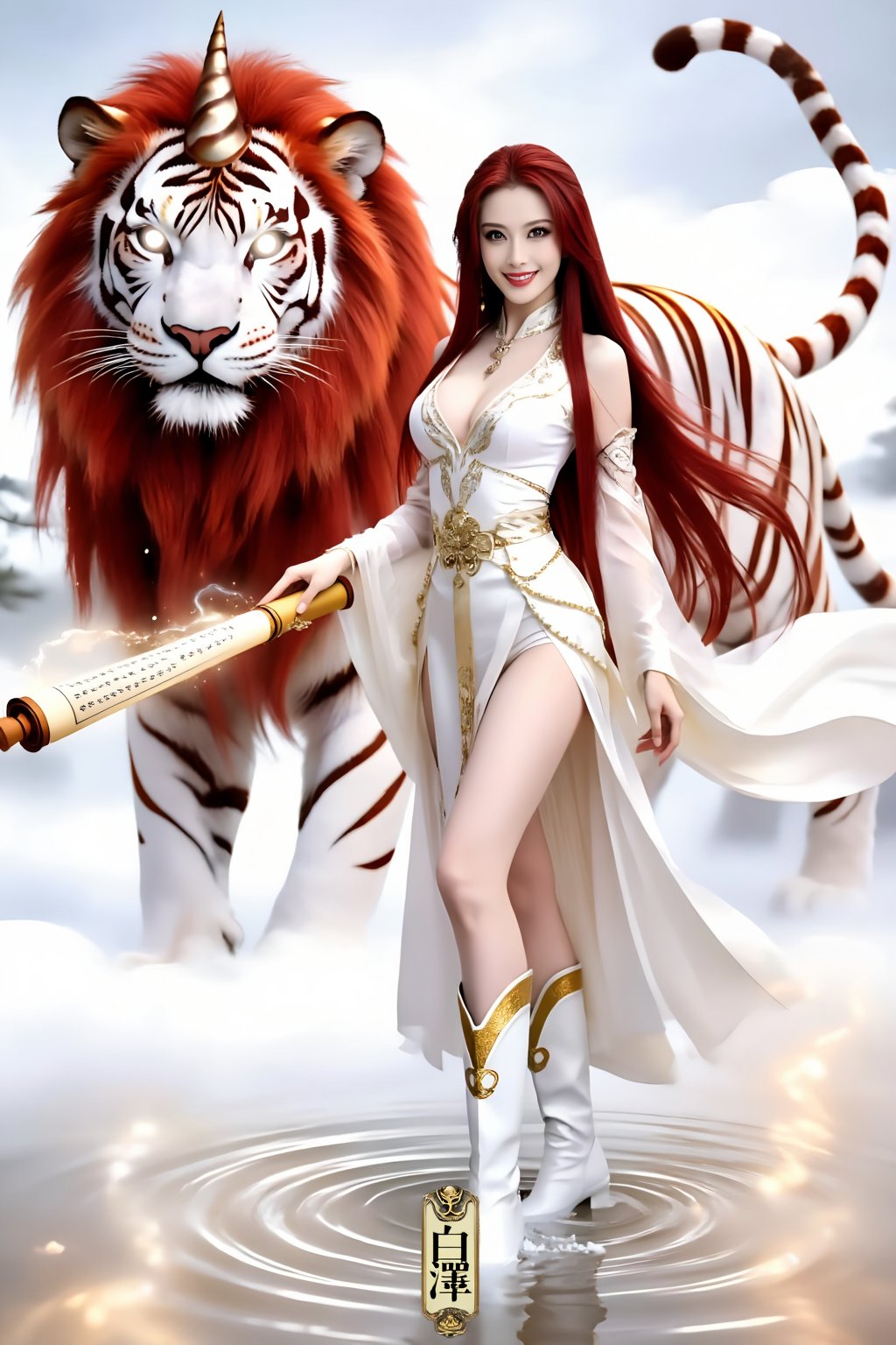 Top quality. Inspiration: Chinese mythology,  the Four Mythical Beasts,  白澤. Appearance: Modeled after Bai Ze by newsans23...