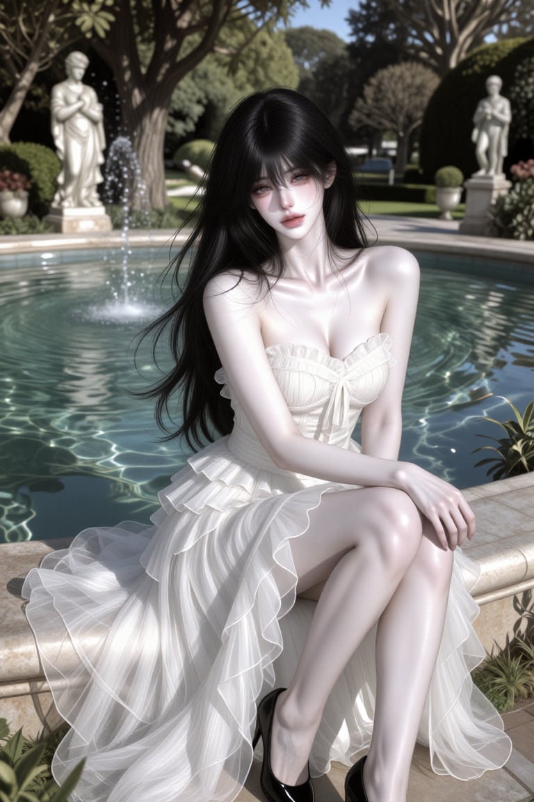 (1girl),  beautiful mature woman,  black hair by 7lures on Tensor.Art